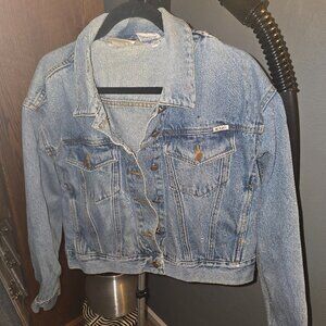Vintage Womens Bill Blass Crop Jean Jacket Size L